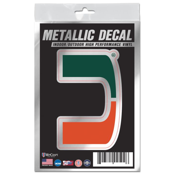 Miami Hurricanes High Performance Metallic Decal - 3 Inch