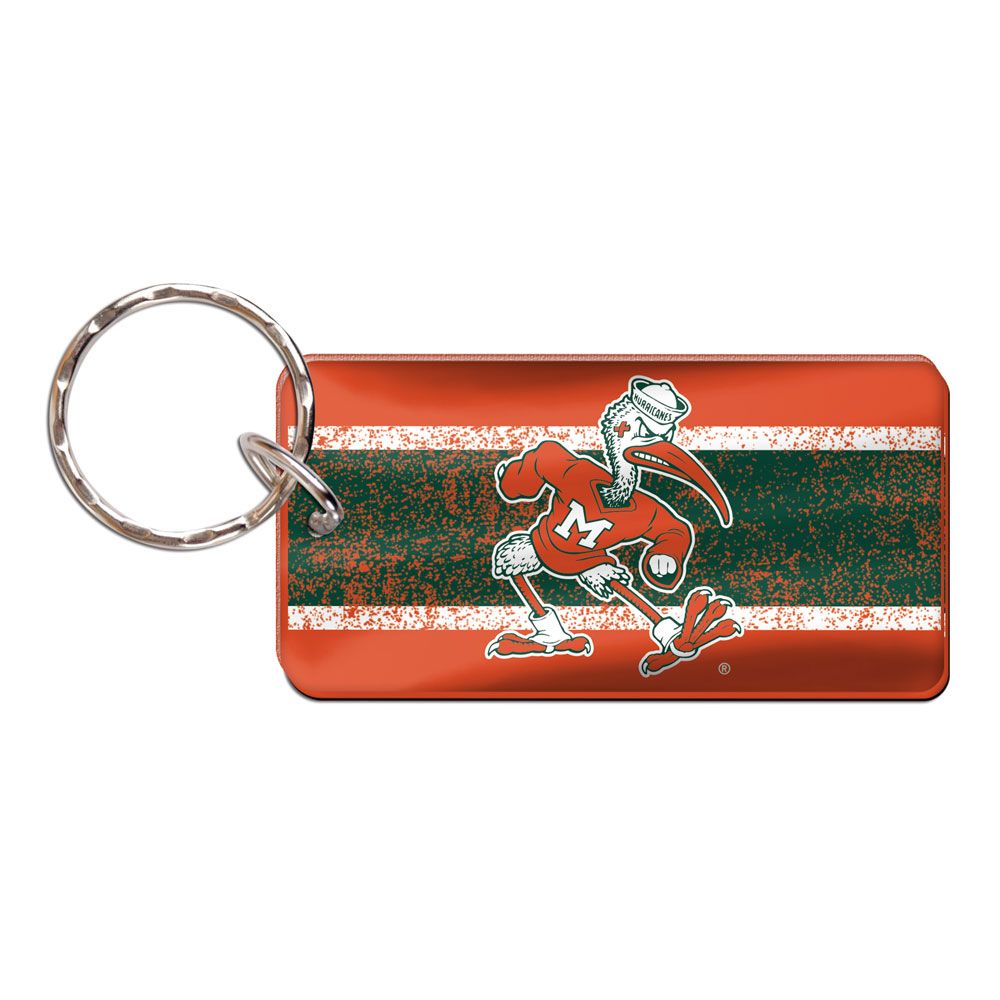 Miami Hurricanes Vintage Sebastian Mirrored Keychain