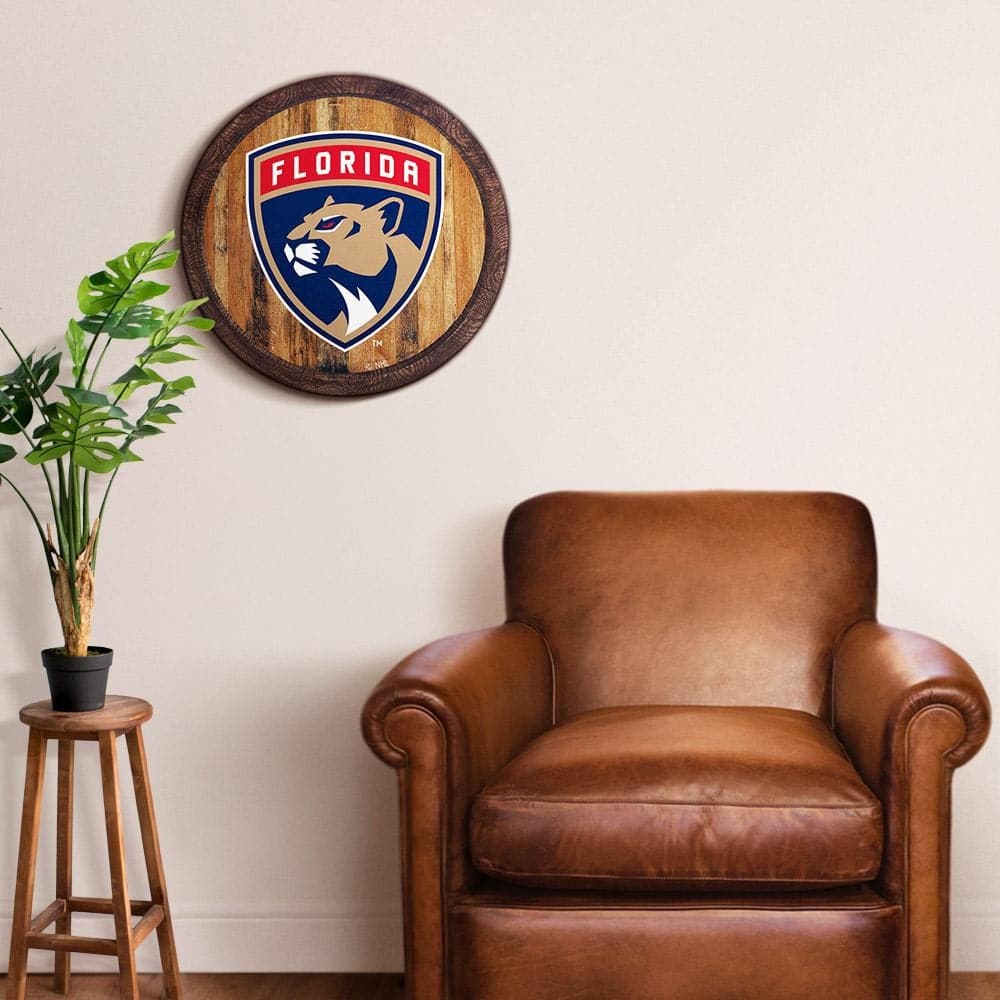 Florida Panthers: "Faux" Barrel Top Sign - The Fan-Brand