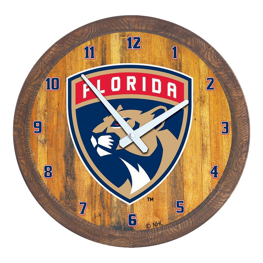 Florida Panthers: "Faux" Barrel Top Wall Clock - The Fan-Brand