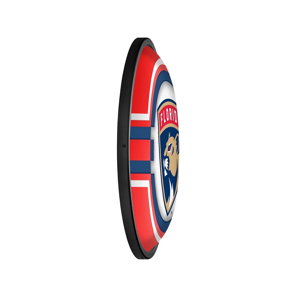 Florida Panthers: Oval Slimline Lighted Wall Sign - The Fan-Brand