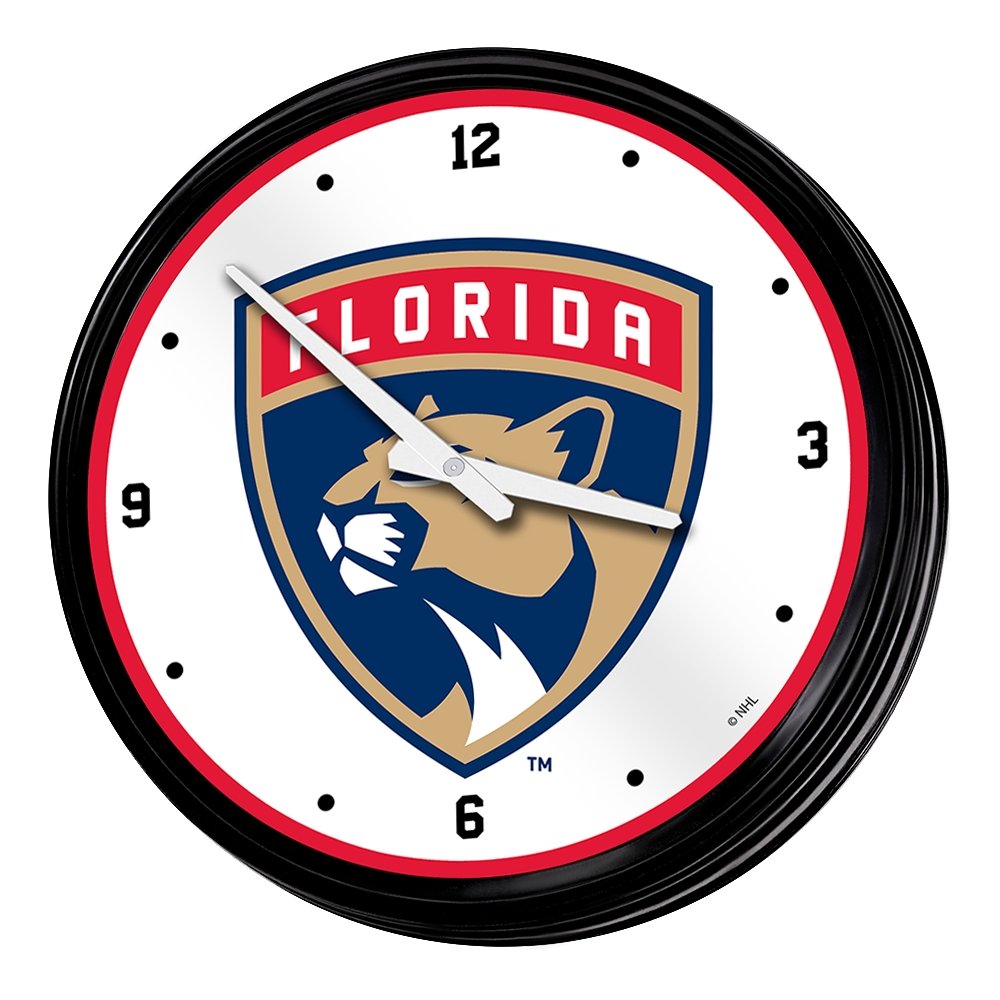 Florida Panthers: Retro Lighted Wall Clock - The Fan-Brand