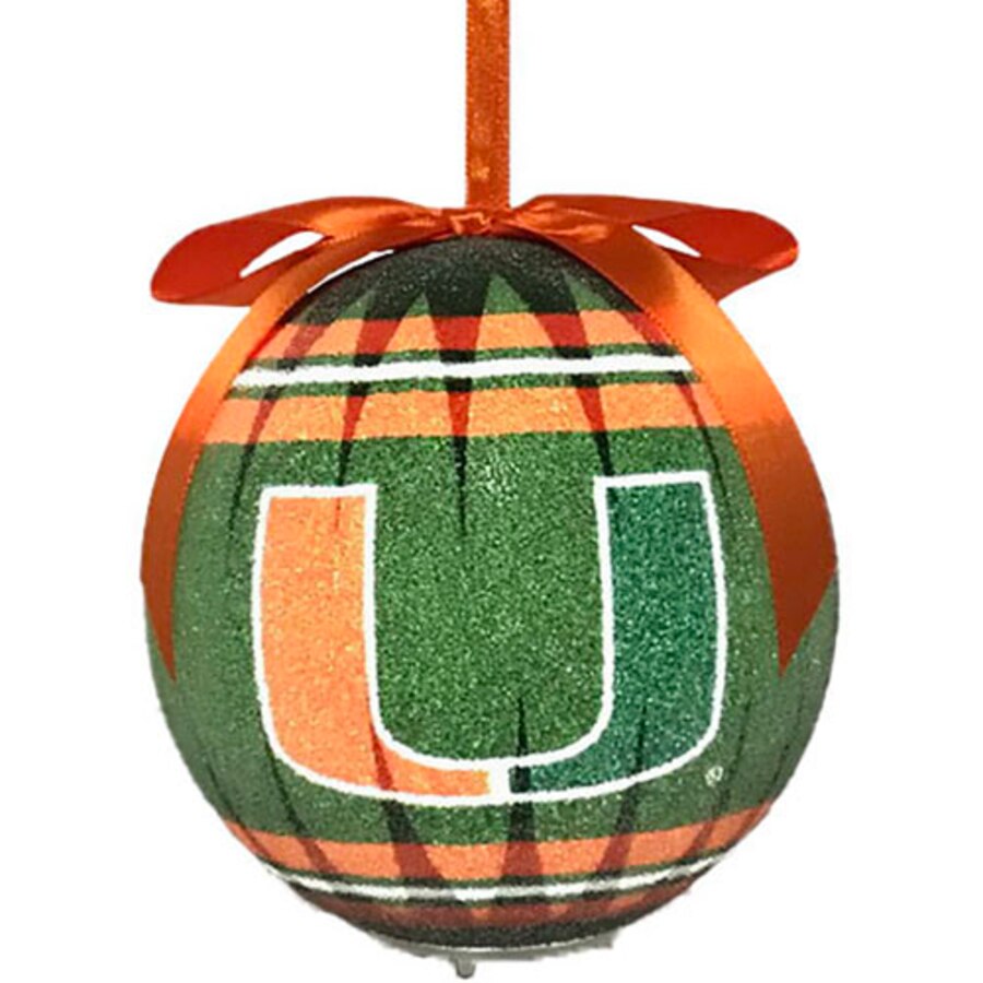 Miami Hurricanes LED Shatterproof Ball Ornament