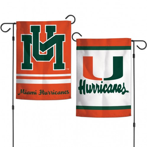Miami Hurricanes 2-Sided Premium Garden Flag - Vintage