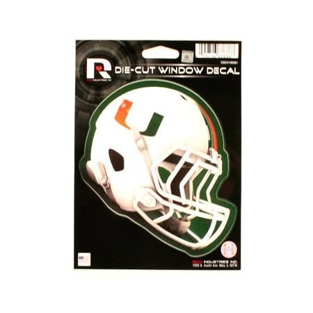 Miami Hurricanes Die-Cut Window Decal- Helmet