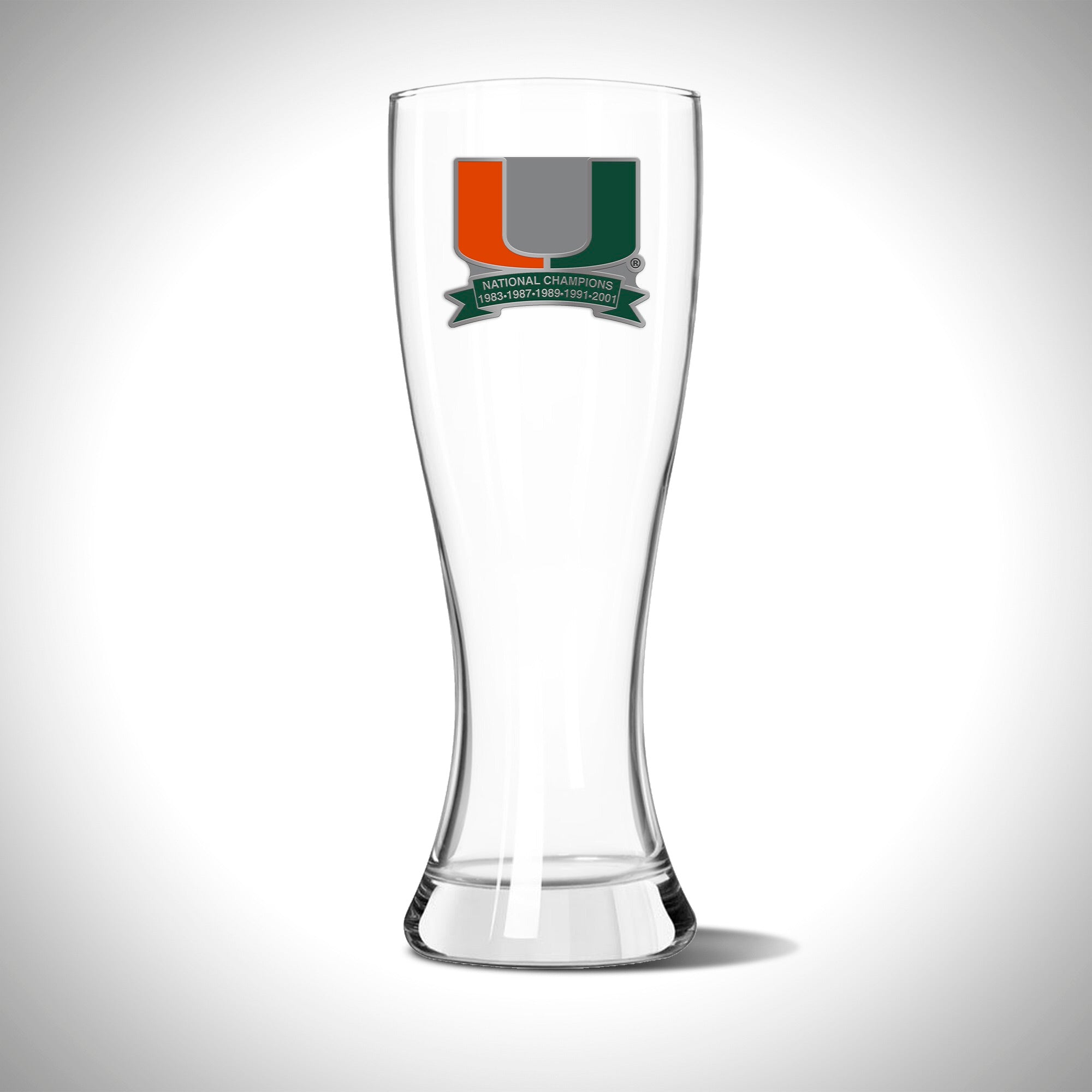 Miami Hurricanes 5 x Champions Pilsner Glass - 23oz