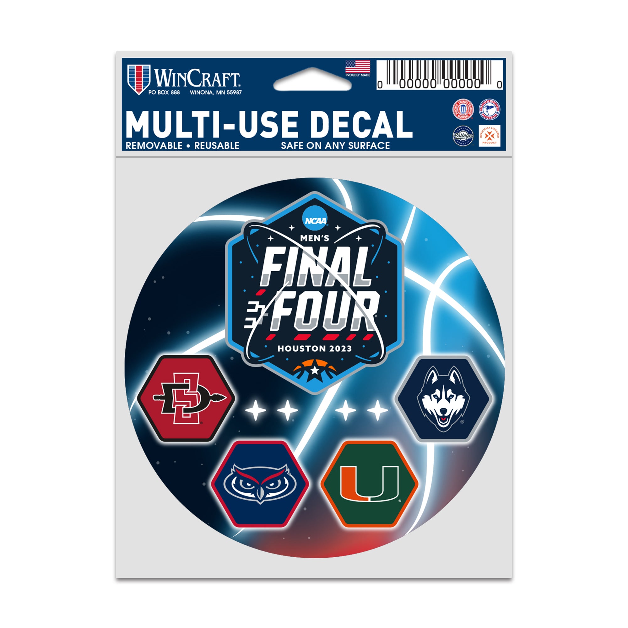 Final Four Miami Hurricanes FAU Multi Use Fan Decal - 3.75" x 5"