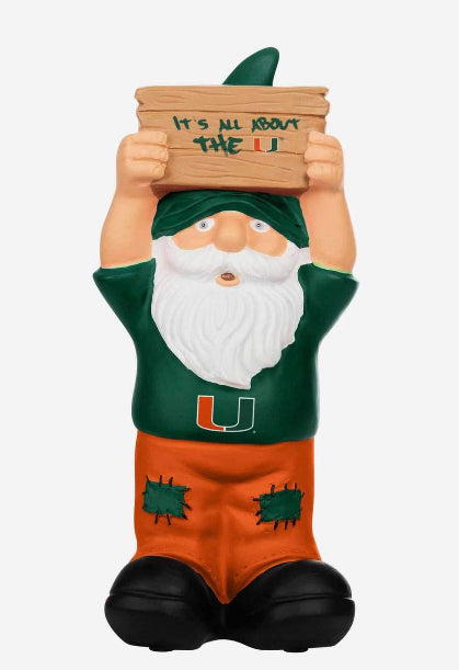 Miami Hurricanes Slogan Sign Mini Team Gnome