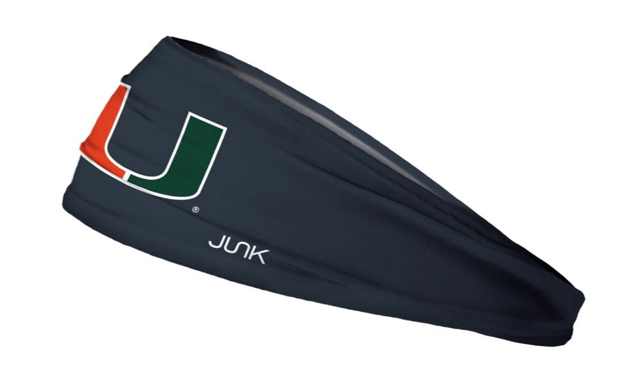 Miami Hurricanes Headband U Logo - Gray