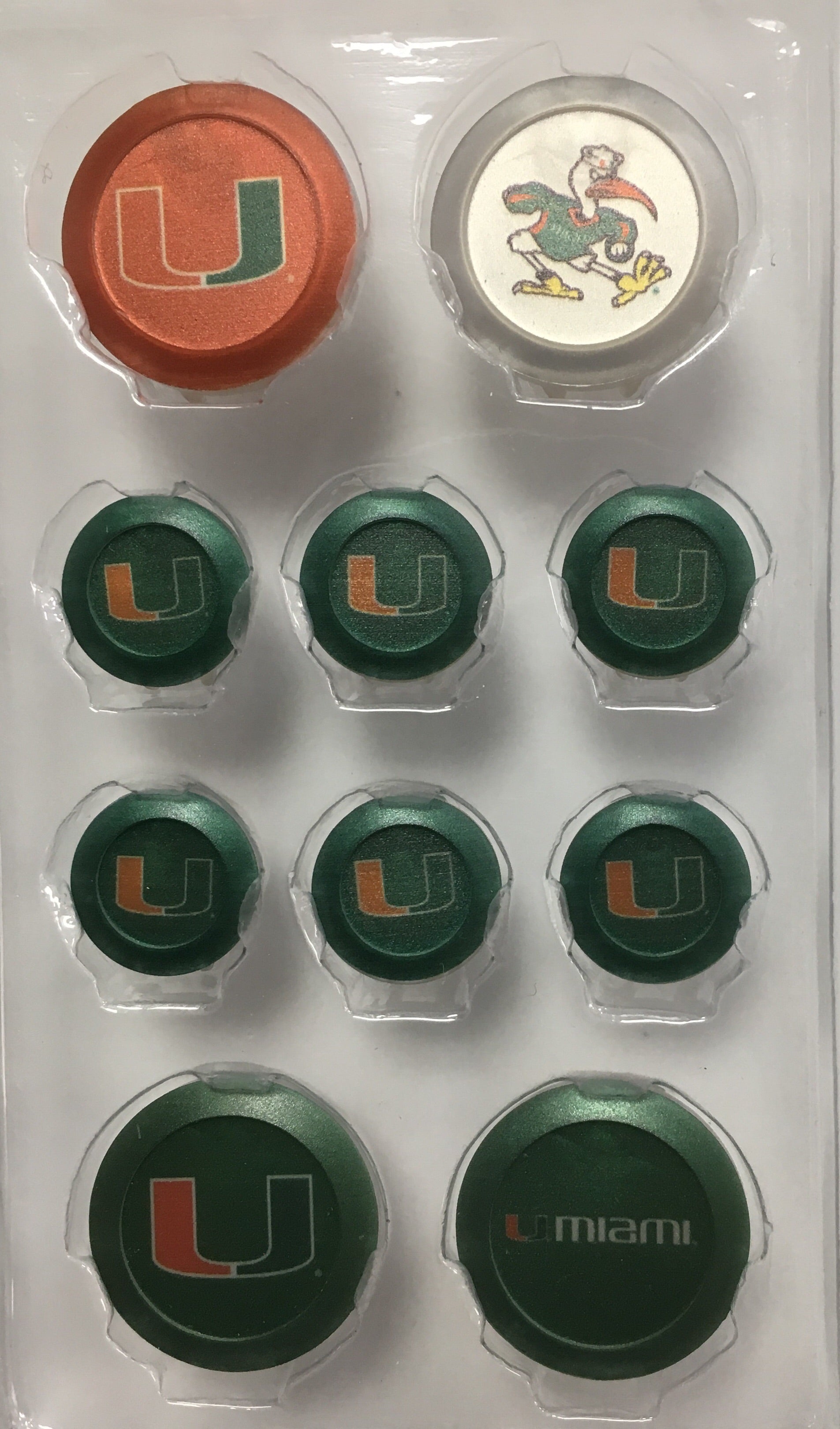 Miami Hurricanes Button Covers