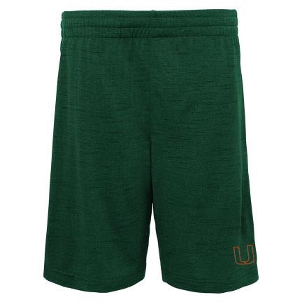 Miami Hurricanes Gen2 Youth Content Performance Shorts - Green