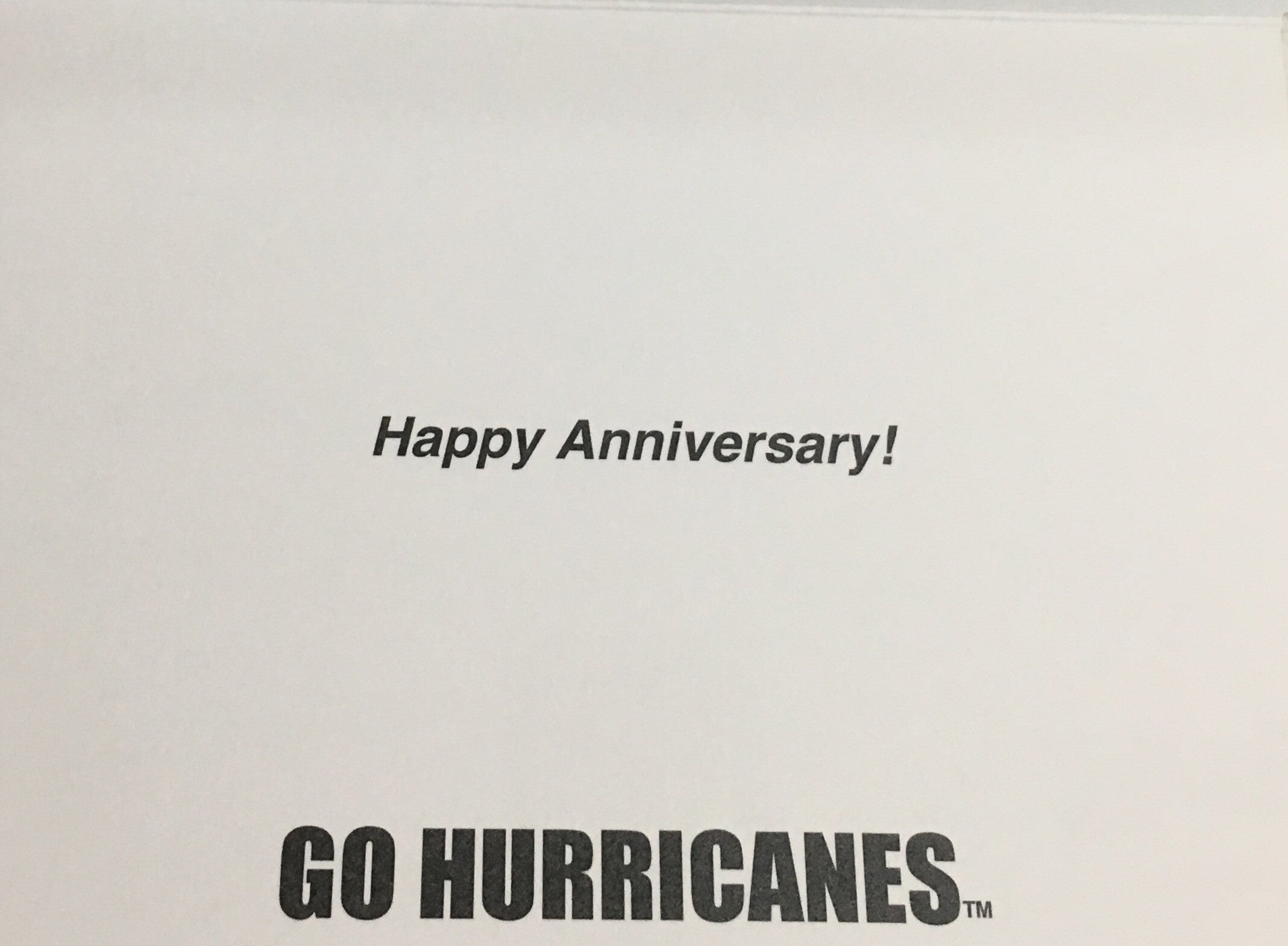 Miami Hurricanes Happy Anniversary Card - Go Hurricanes!