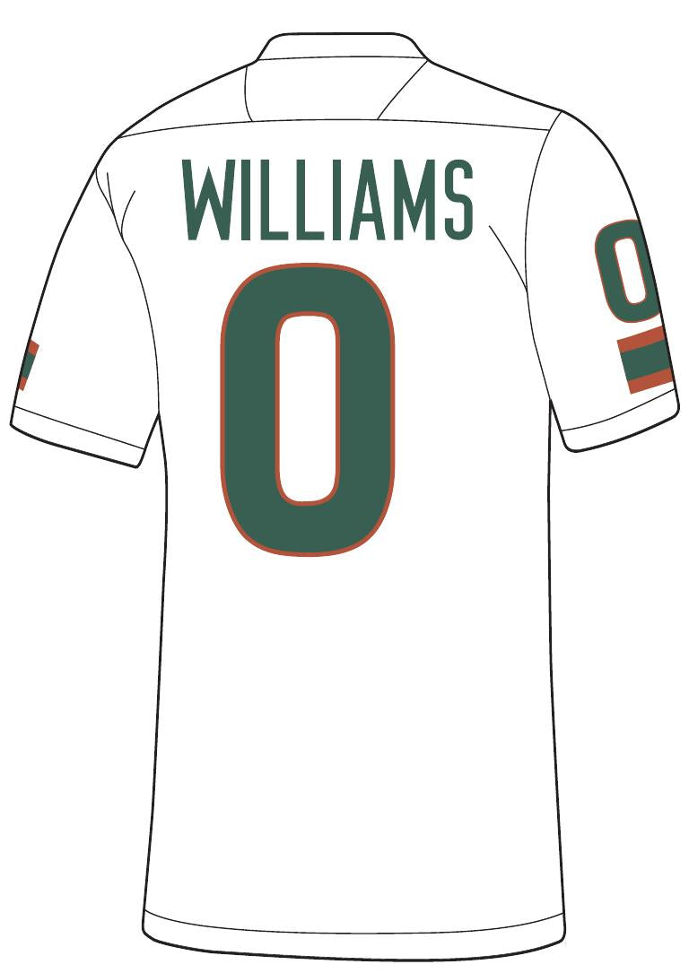 Miami Hurricanes adidas Williams Jersey - White