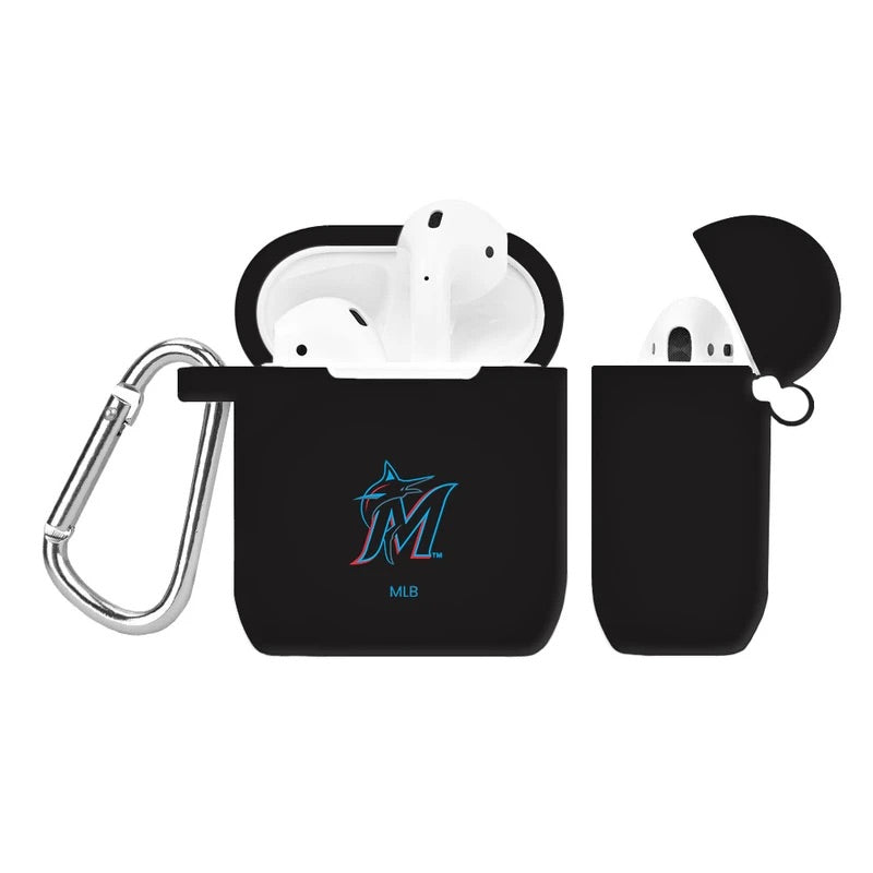 Miami Marlins AirPod Case Cover - Black