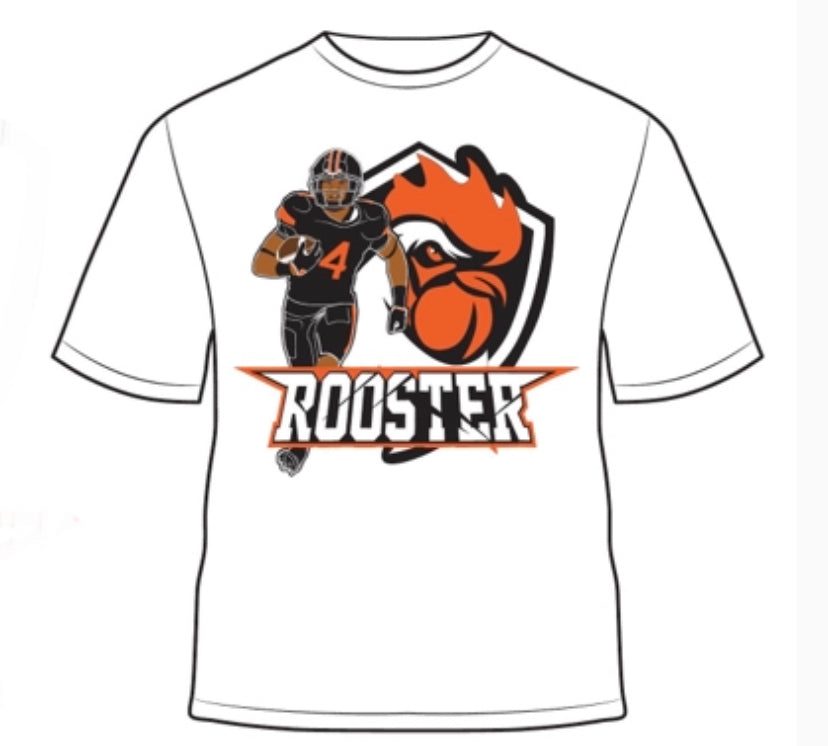 Jaylan Knighton Rooster Youth T-Shirt -White