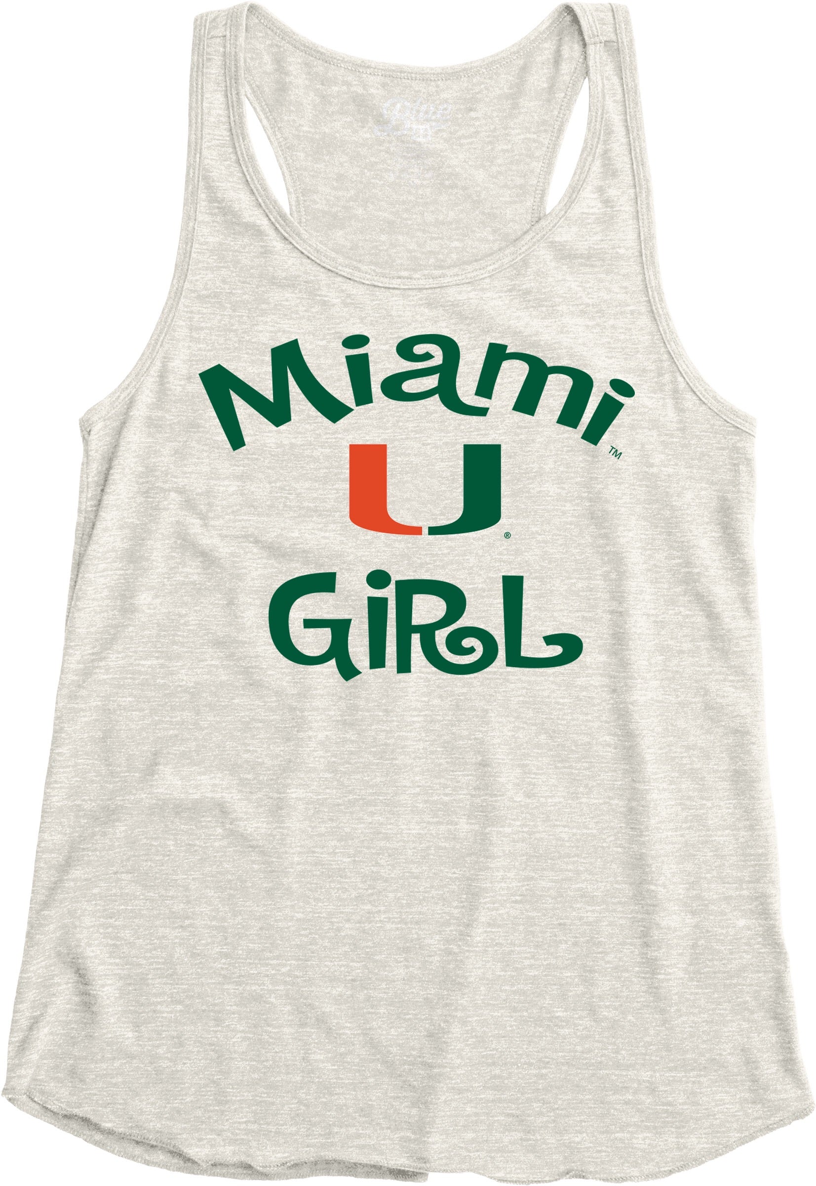 Miami Hurricanes Women’s Miami U Girl Racerback Tank Top - Oatmeal