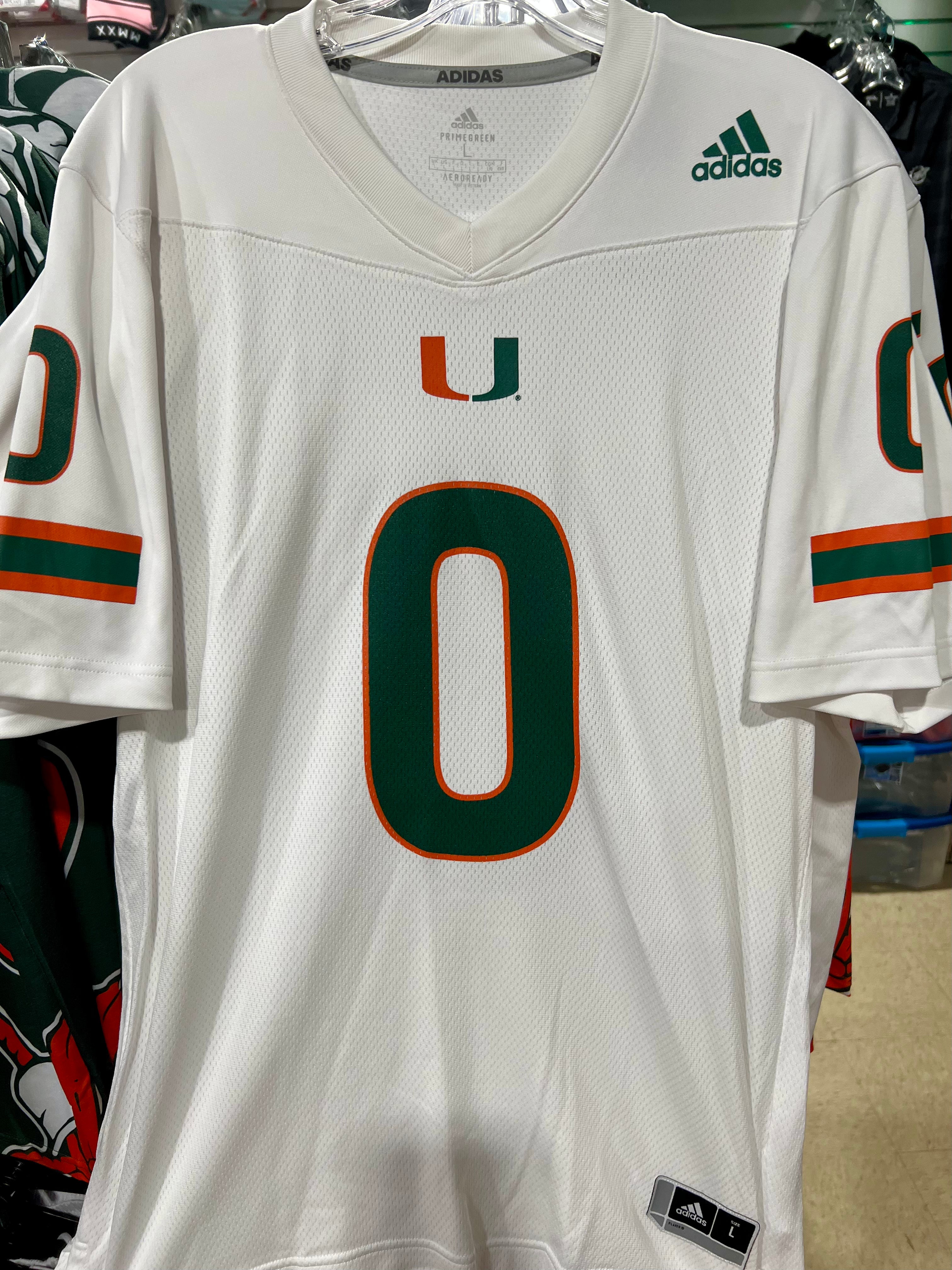 Miami Hurricanes adidas Williams Jersey - White