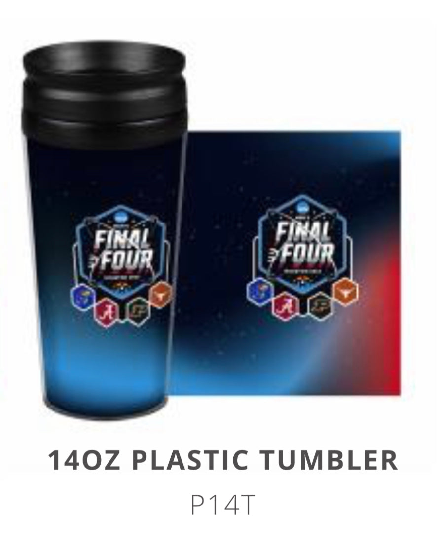 And Then There Were Four Miami Hurricanes FAU Final Four Plastic Tumbler - 14 Ounces
