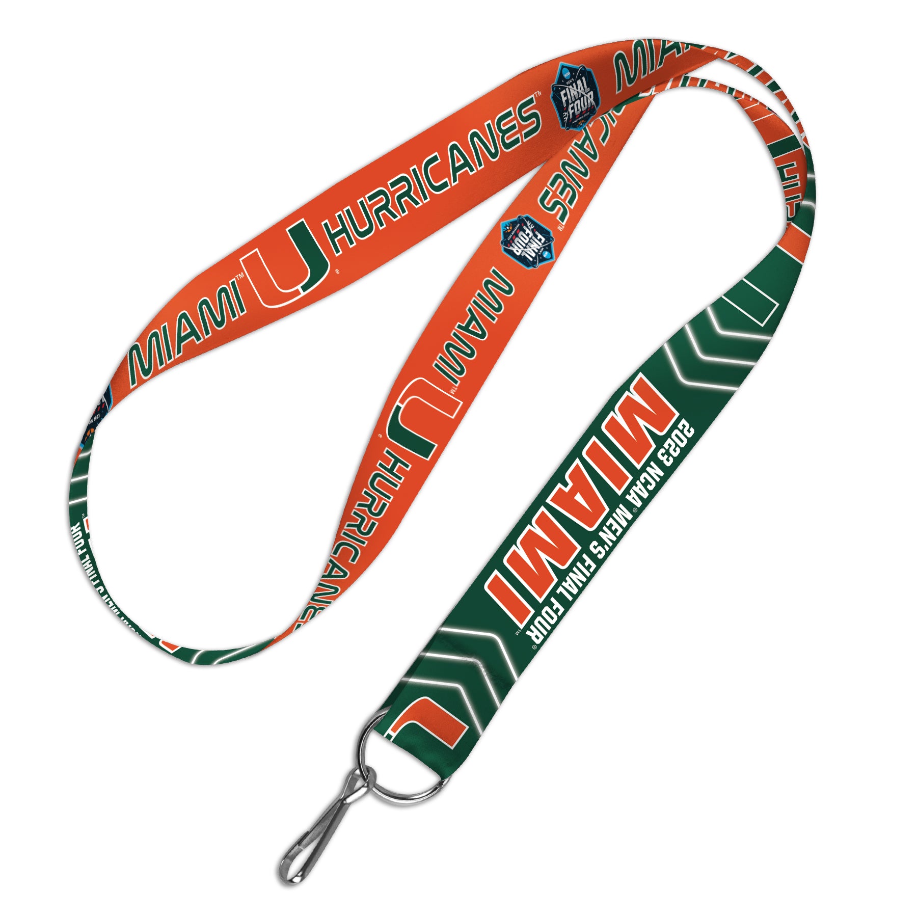 Miami Hurricanes Final Four Key Chain Lanyard