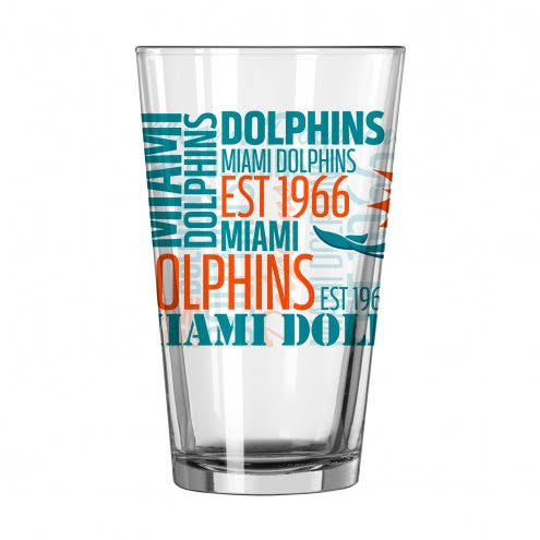 Miami Dolphins Spirit Pint Glass