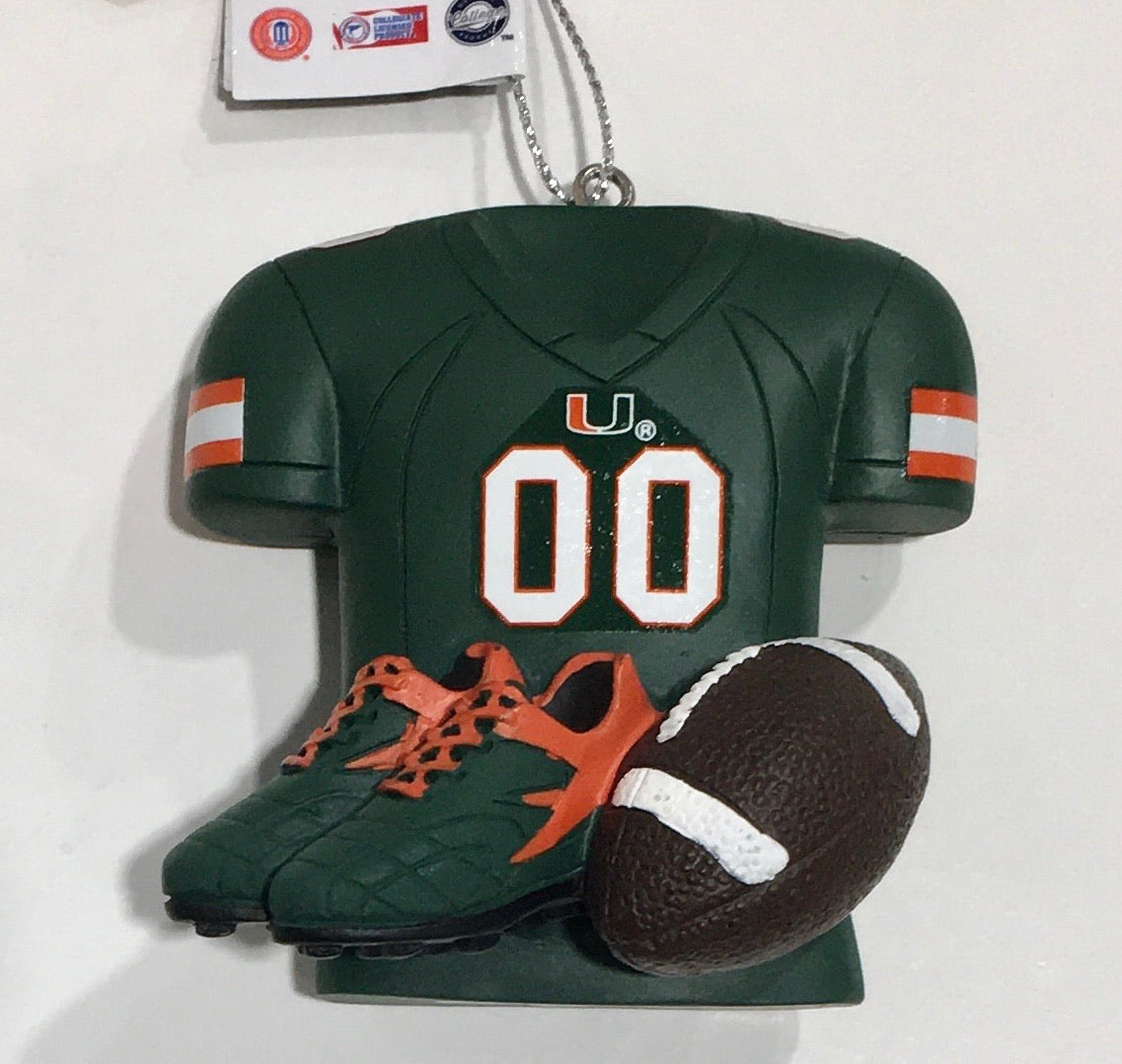 Miami Hurricanes Equipment Holiday Ornament