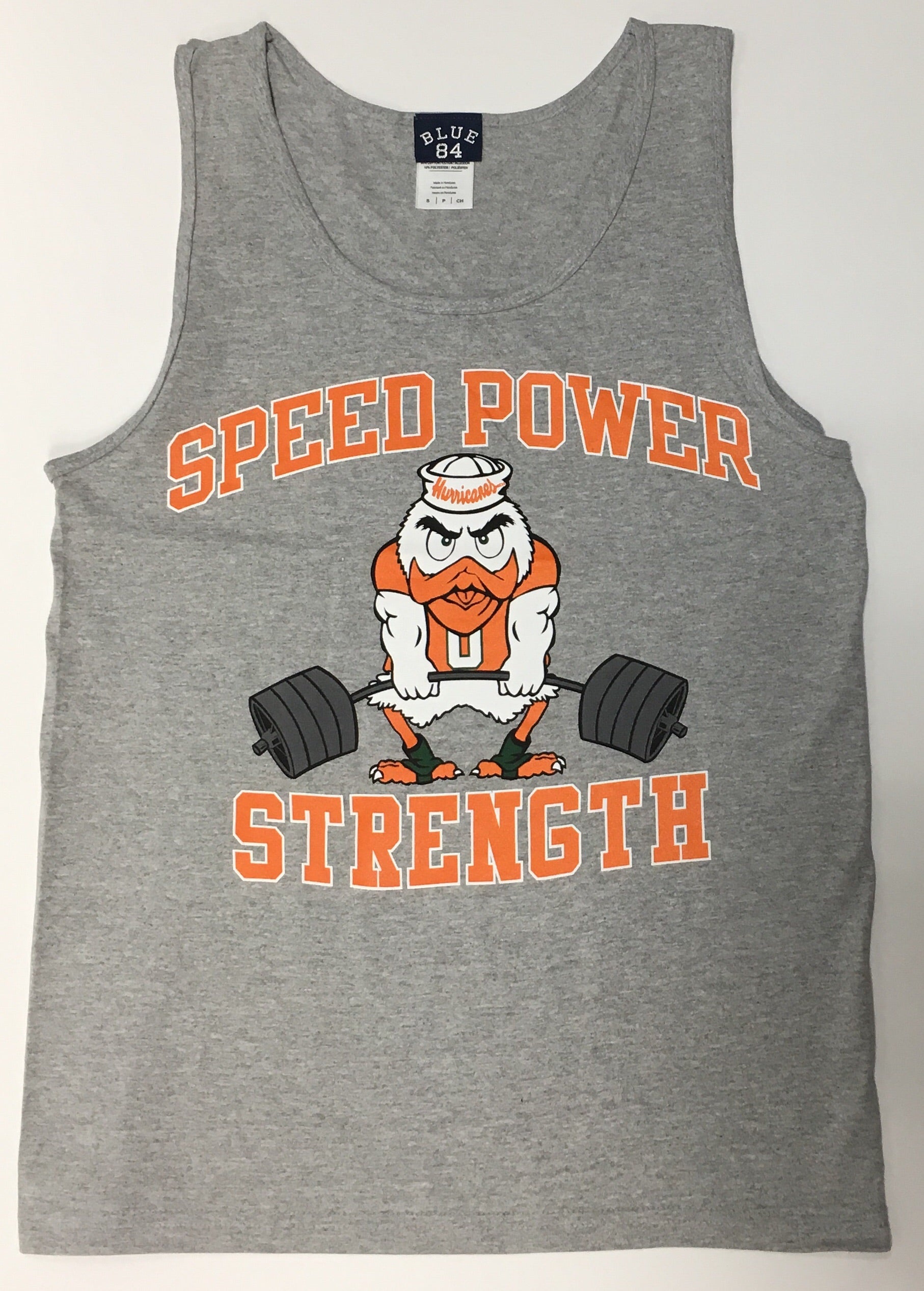 Miami Hurricanes Speed Power Strength Tank Top - Gray