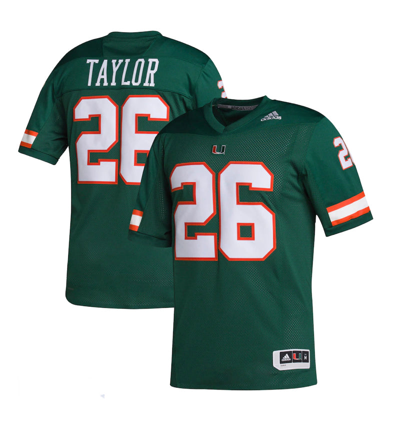 Miami Hurricanes Sean Taylor Football Jersey #26 - Green