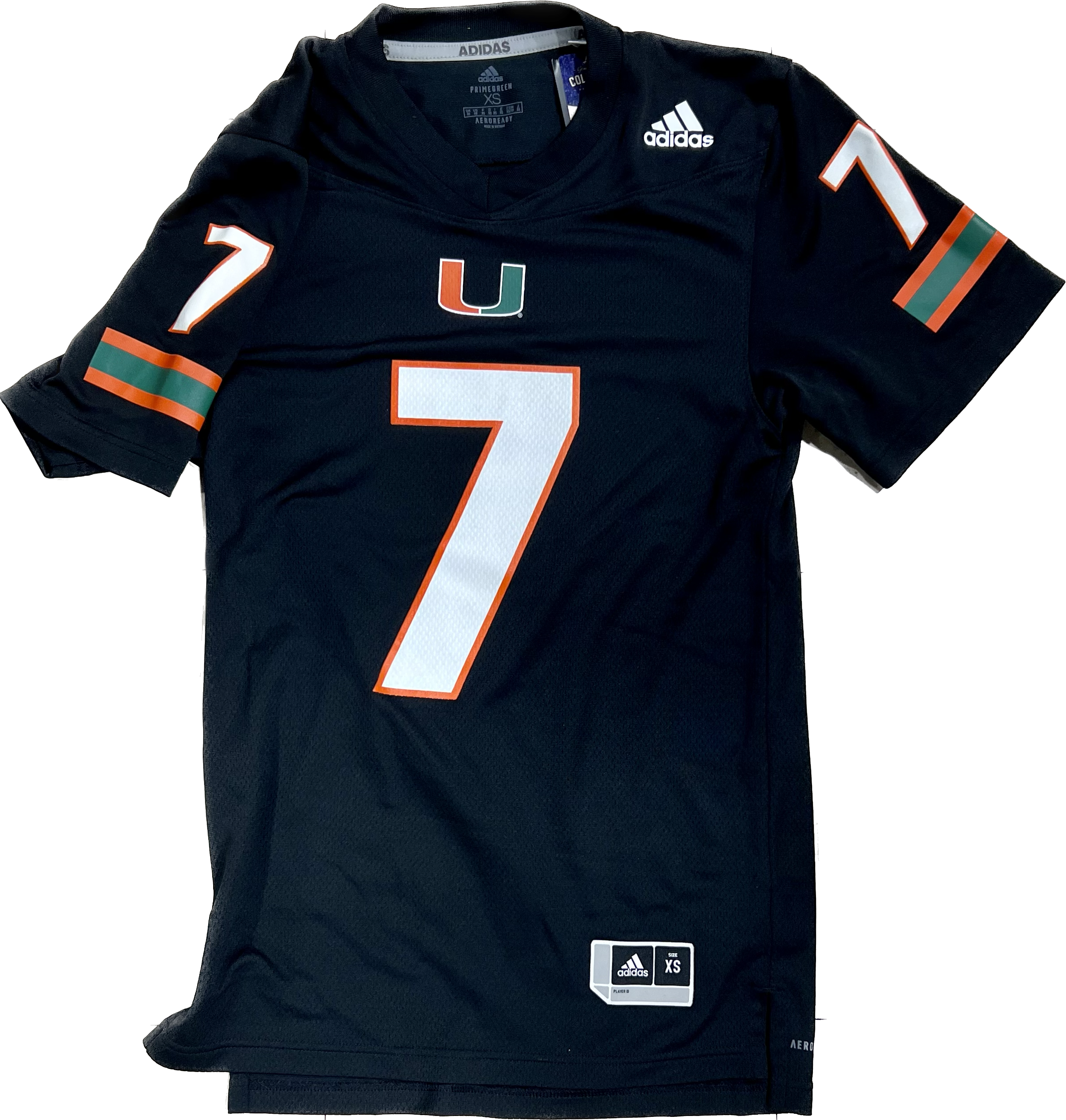 Miami hurricanes black football top jersey