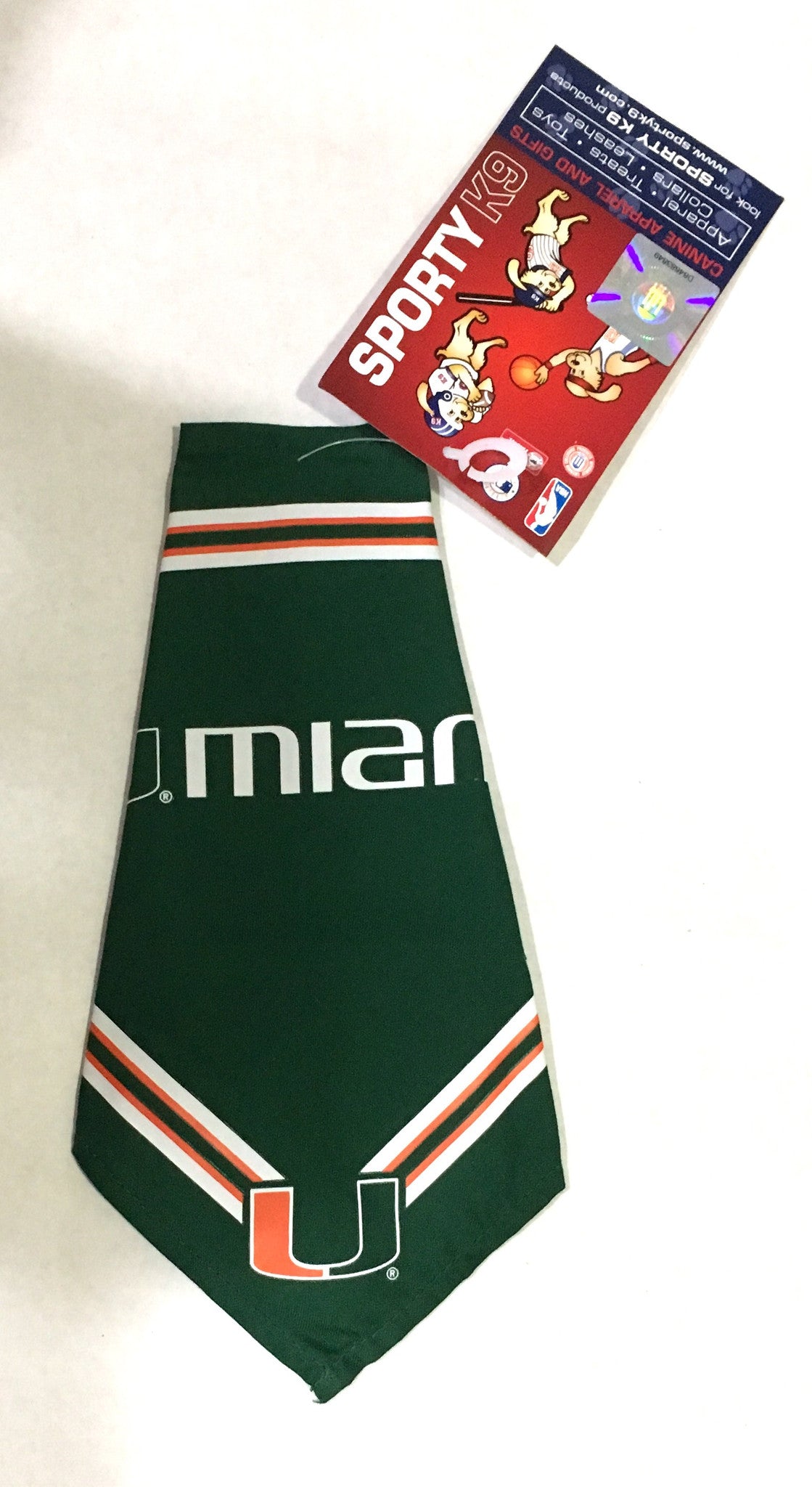 Miami Hurricanes Dog and Cat Bandana - Green
