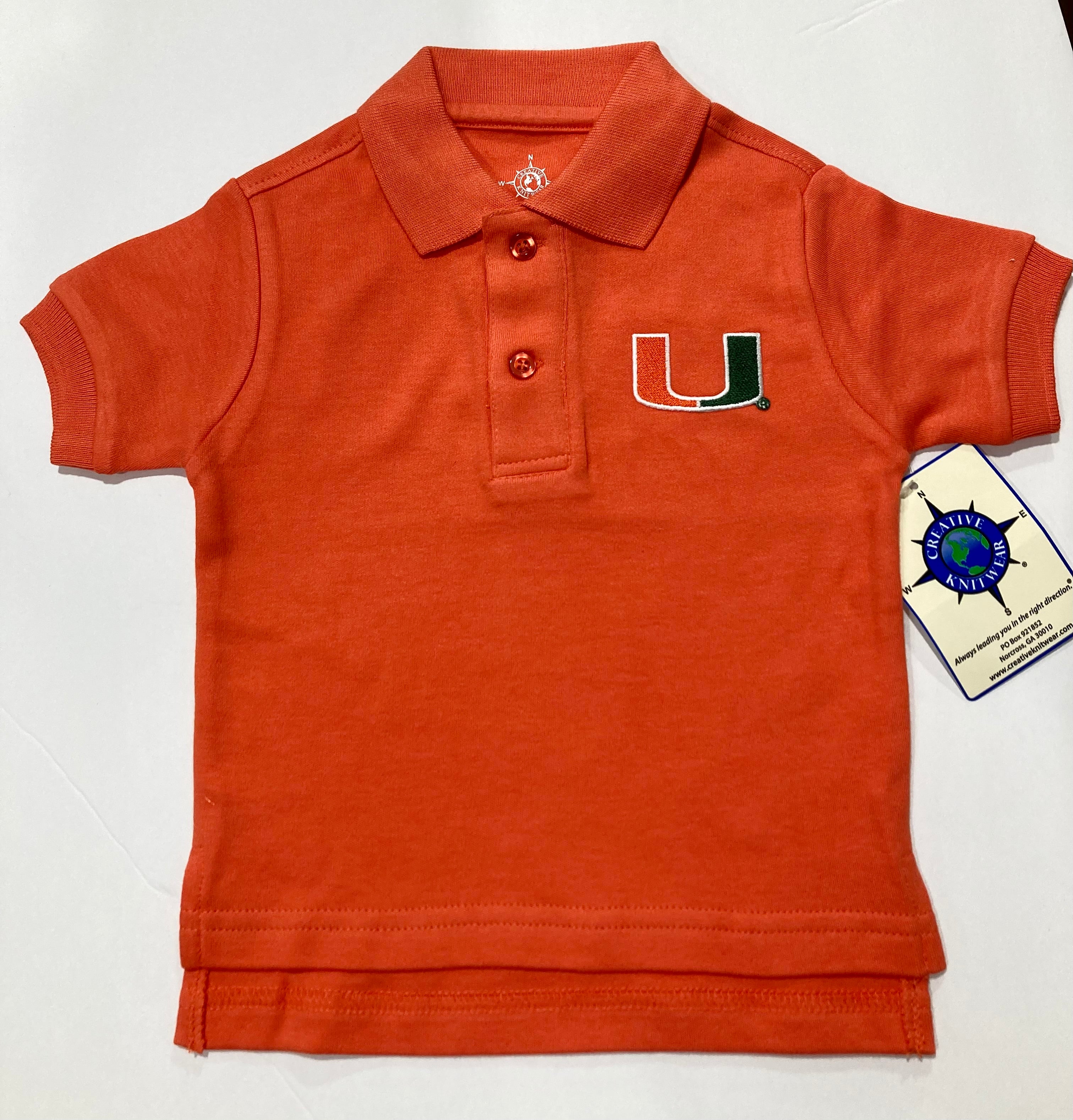 Miami Hurricanes Toddler Polo Shirt - Orange