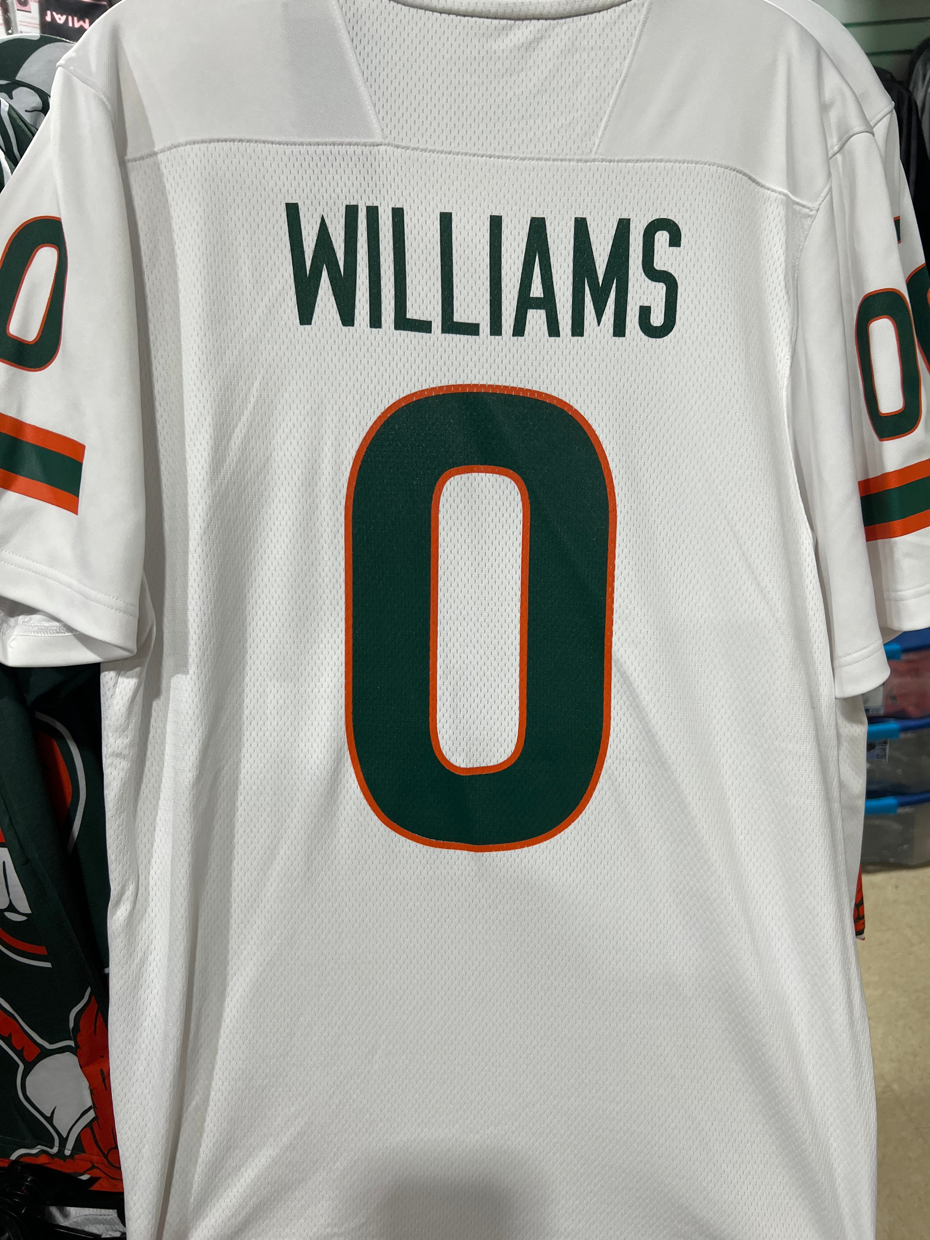 Miami Hurricanes adidas Williams Jersey - White