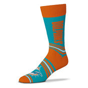 Miami Dolphins Go Team Socks - Teal / Orange