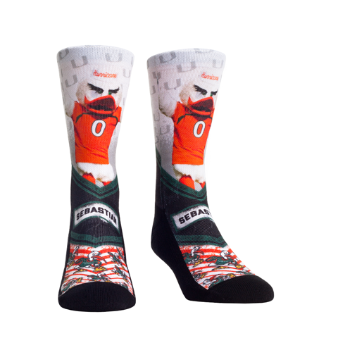 Miami Hurricanes Rock'em Mascot Walkout Crew Socks
