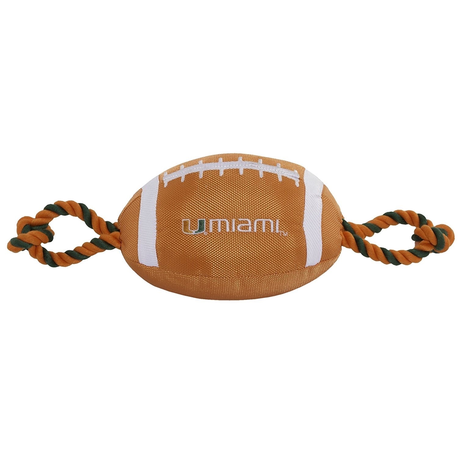 Miami Hurricanes Nylon Football Pet Toy