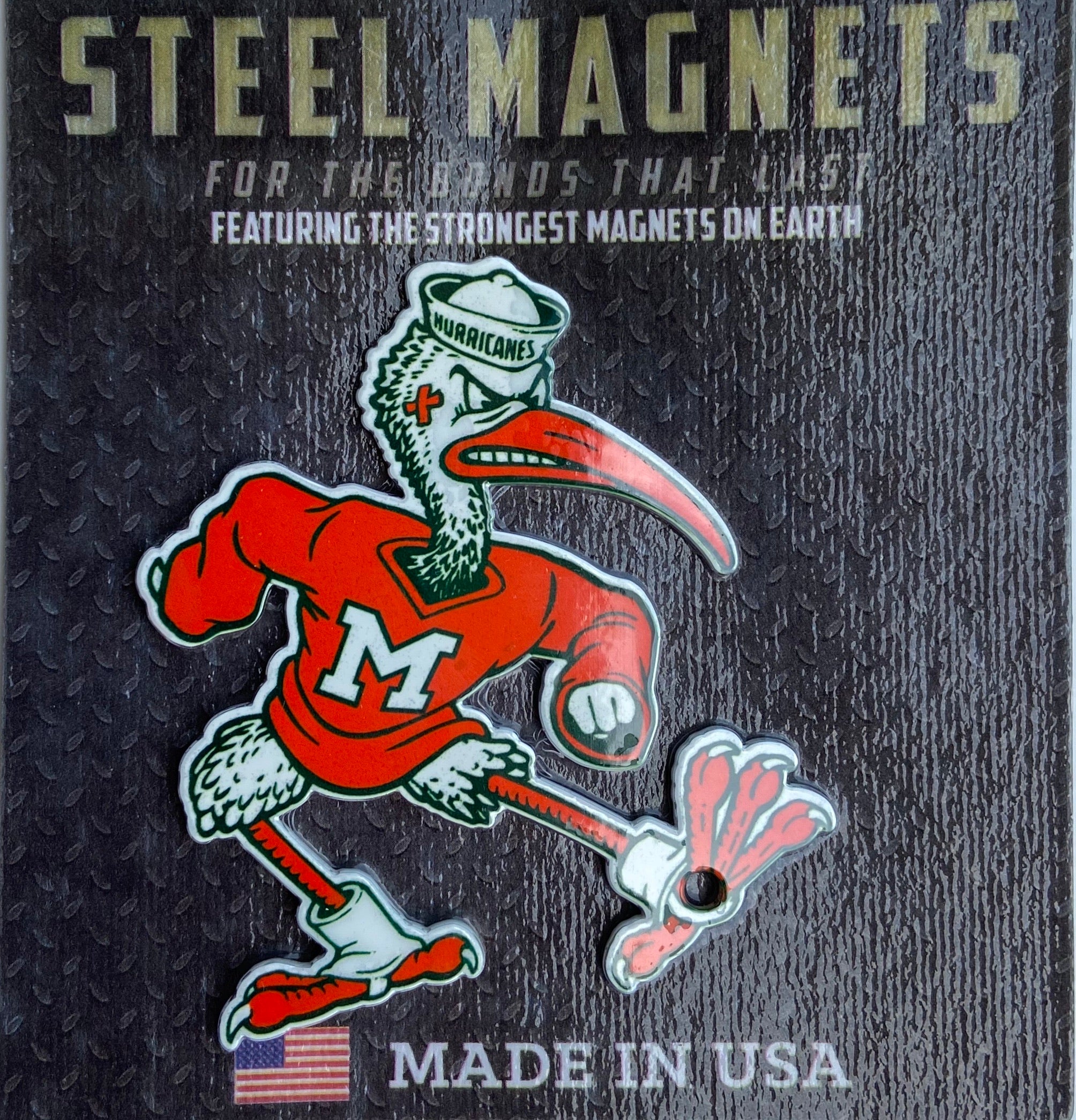 Miami Hurricanes Steel Magnet - Vintage Ibis