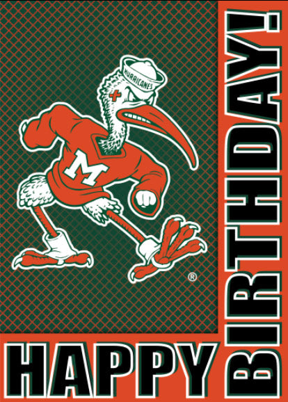 Miami Hurricanes Birthday Card - Sebastian