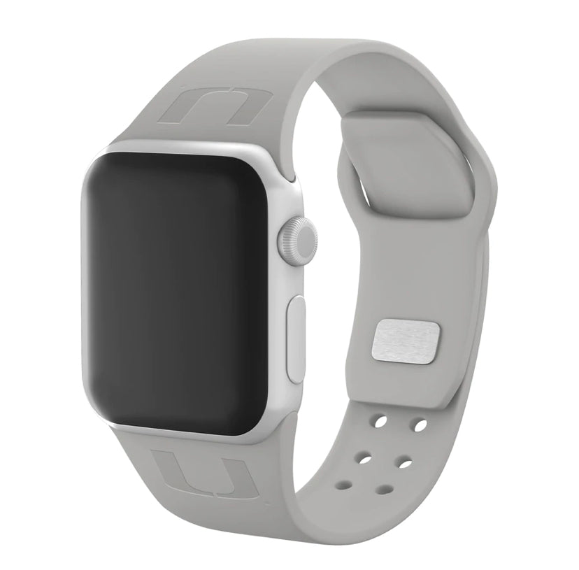 Miami Hurricanes Apple Watch Band- Gray