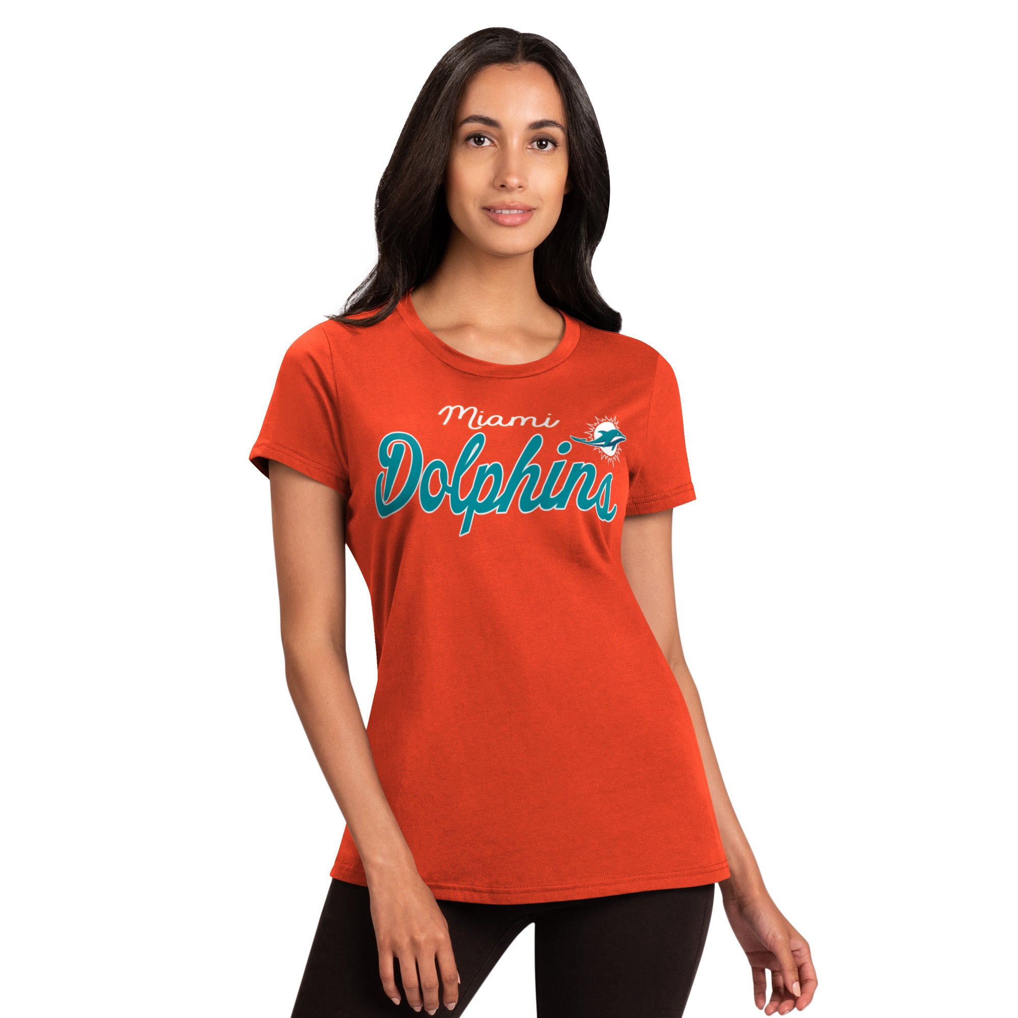 Miami Dolphins Women's Record Setter T-Shirt - Orange