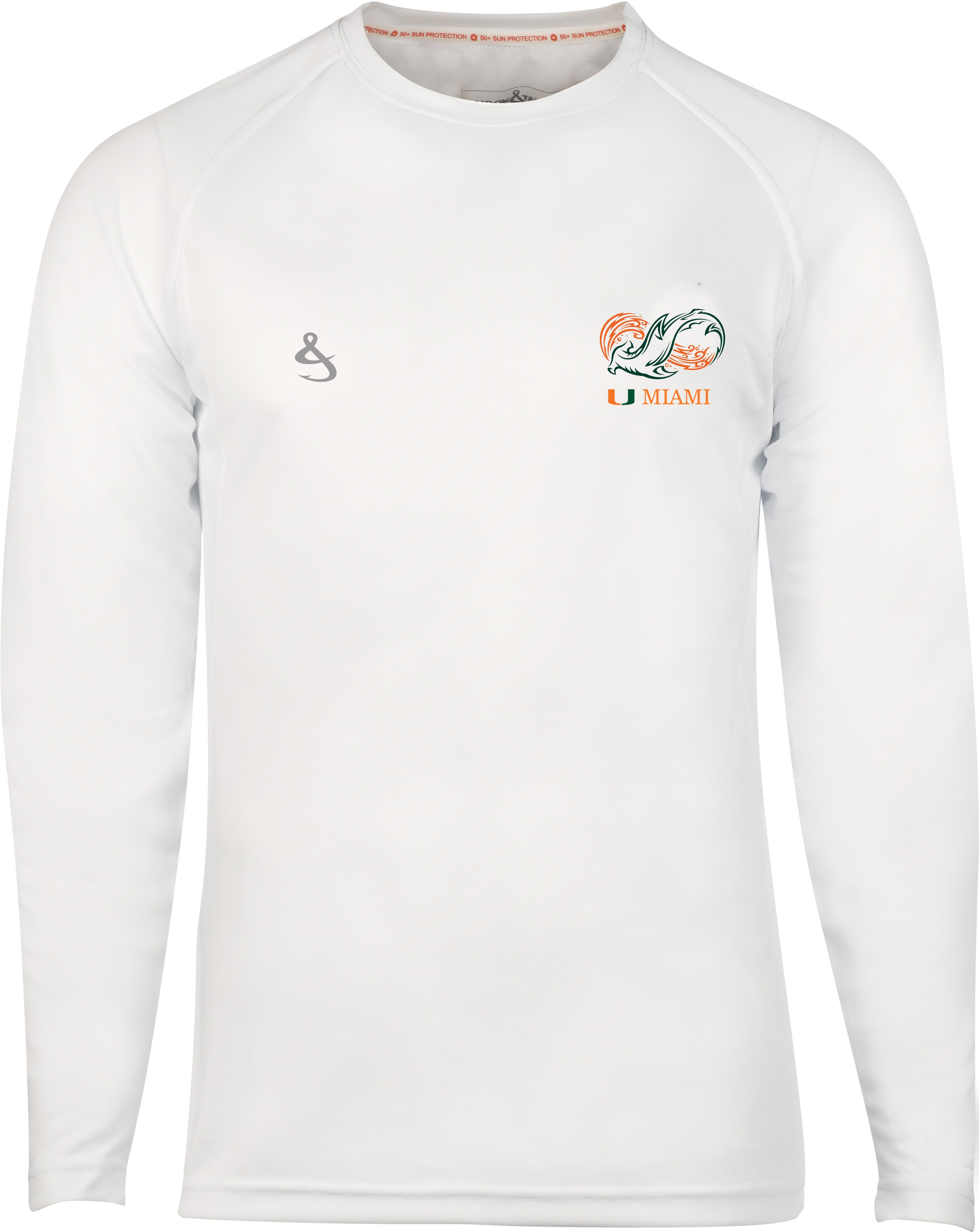 Miami Hurricanes Shark Research Seamount UPF 50+ L/S Fishing Shirt - B