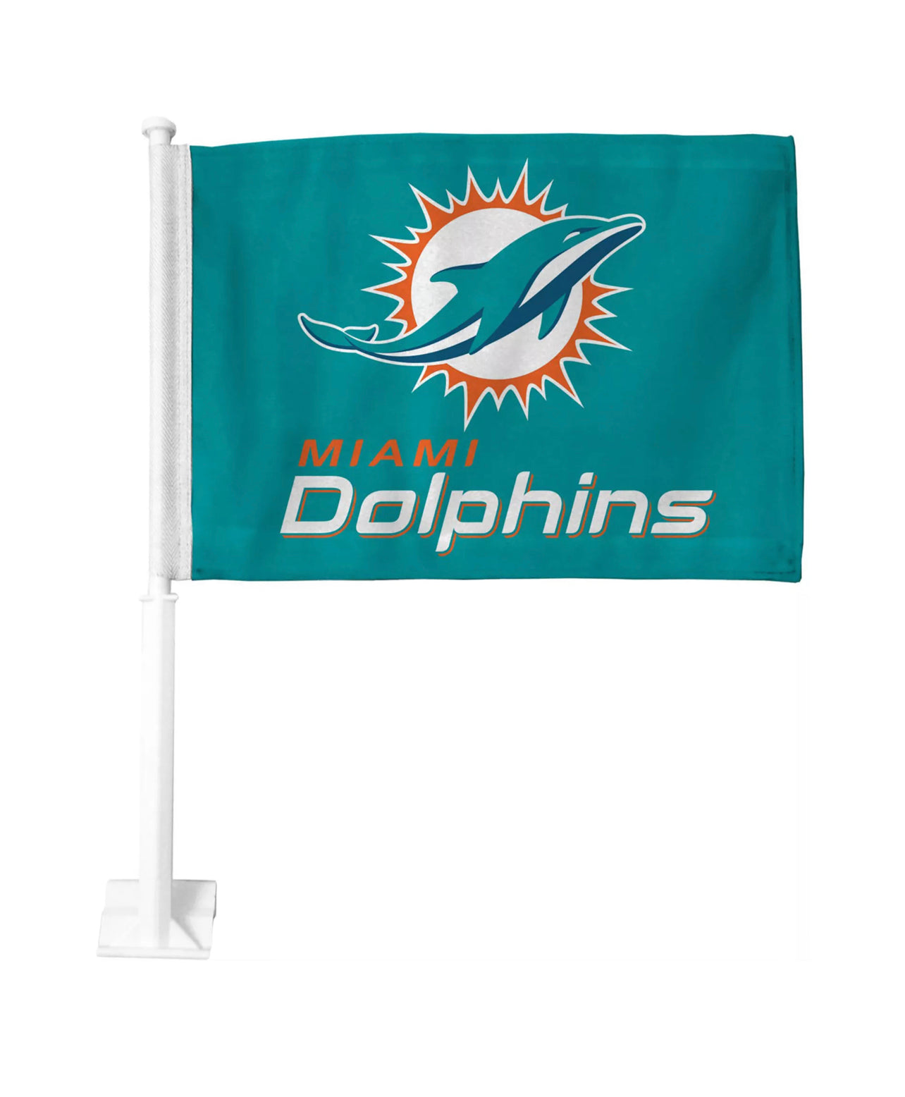 Miami Dolphins 2-Sided Car Flag - Aqua