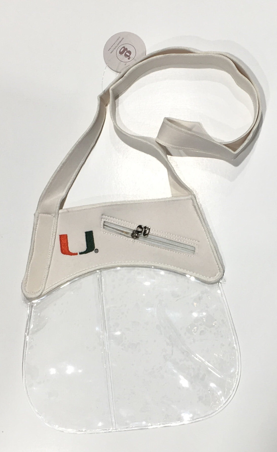 Miami Hurricanes Berkeley Crossbody Clear Stadium Bag– White