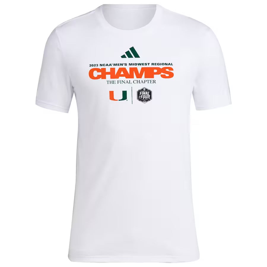Miami Hurricanes adidas 2023 Men's Final Four Fresh T-Shirt - White