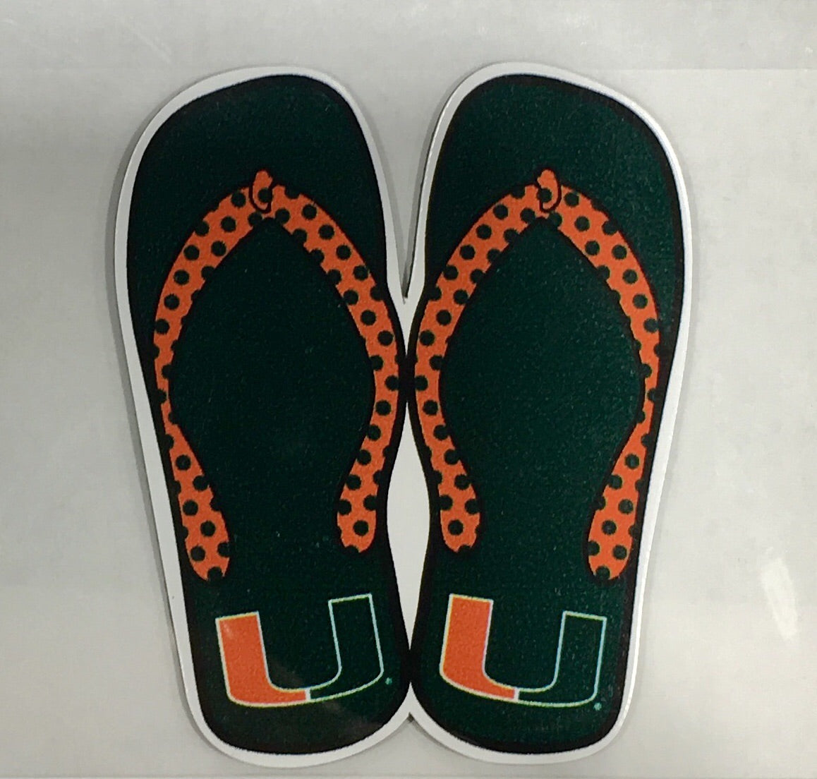 Miami Hurricanes Flip Flop Magnet