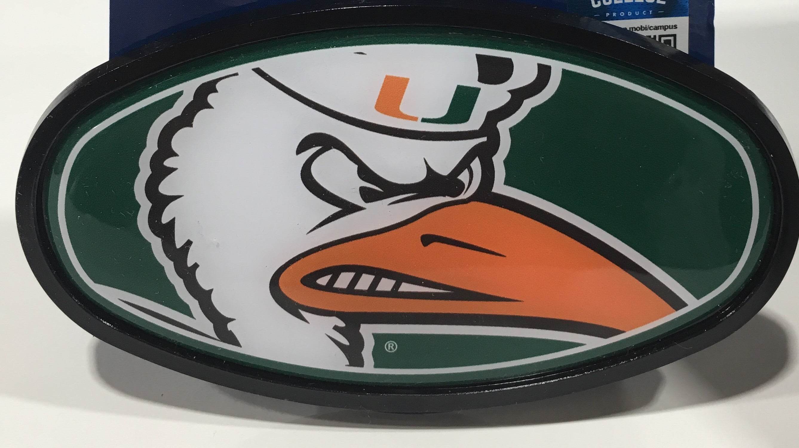 Miami Hurricanes Sebastian Plastic Hitch Cover