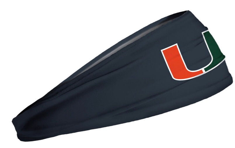 Miami Hurricanes Headband U Logo - Gray