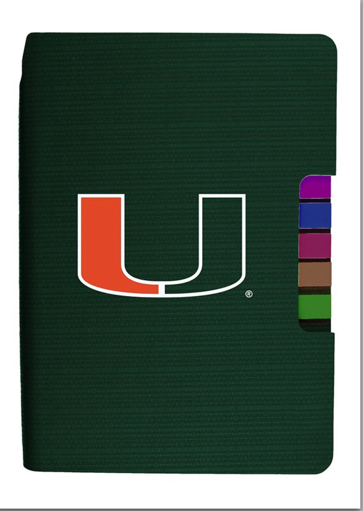 Miami Hurricanes Journal w/Tabs - Green