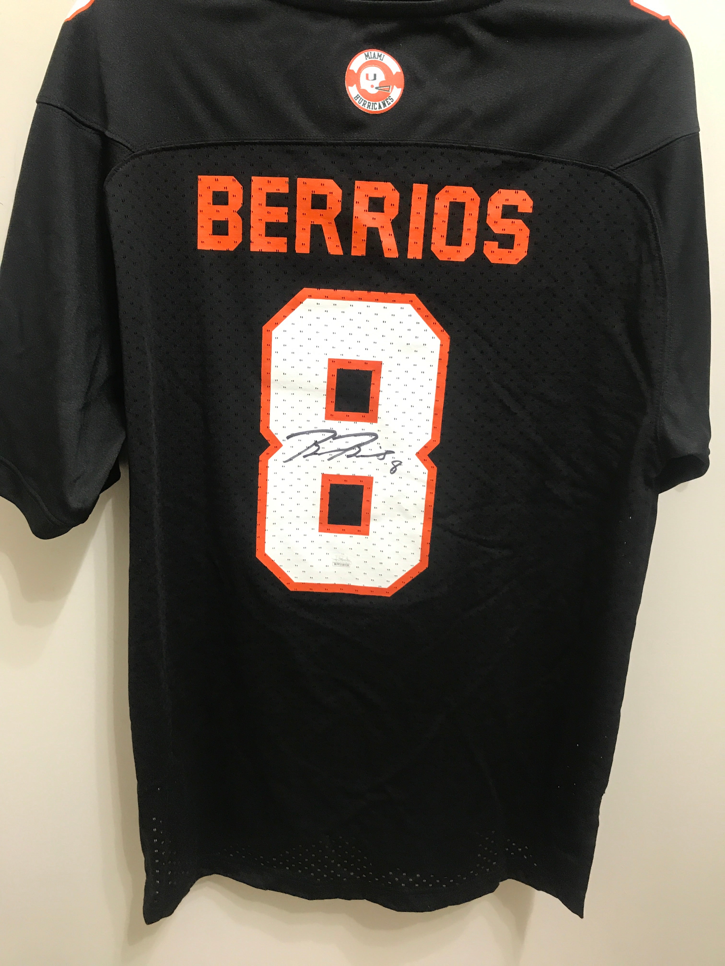 Miami Hurricanes adidas Autographed Braxton Berrios Signed Jersey -Black