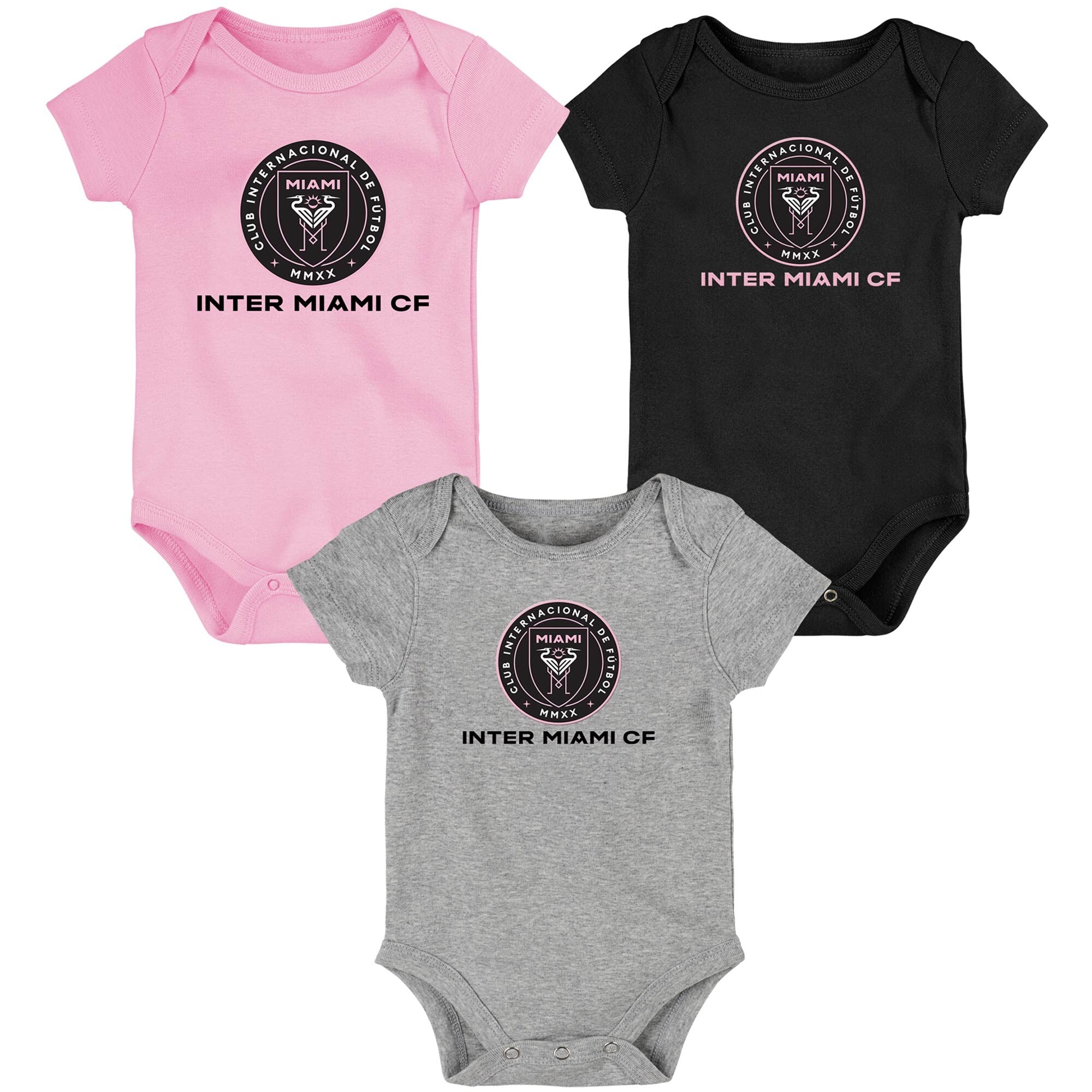 Inter Miami CF Infant Baby Onesie - 3 Piece Creeper Set