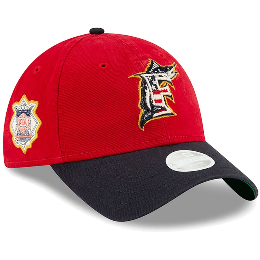 Miami Marlins Womens 4th of July Stars & Strips Adjustable Hat