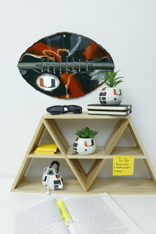 Miami Hurricanes Team Pride Recycled Metal Wall Art Football